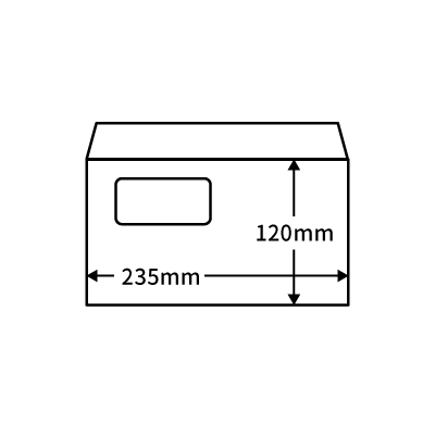洋長3窓付き封筒 サイズ